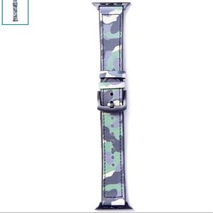 ROYAL INDIVIDUAL CAMO LEATHER  APPLE 42/44mm WATCH STRAP  NWT